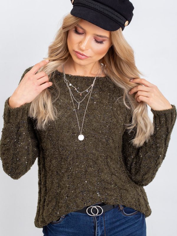 Dark khaki sweater Sophia