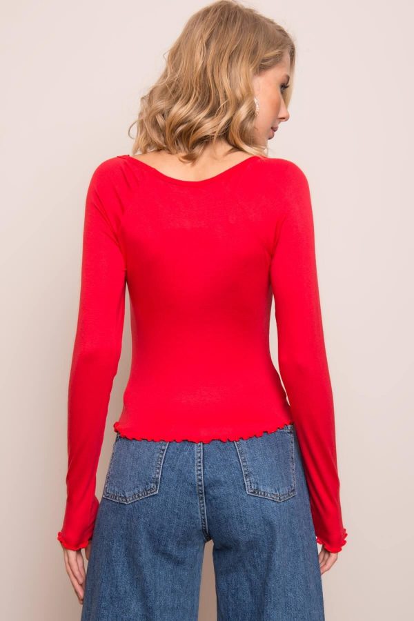 Red women's blouse BSL