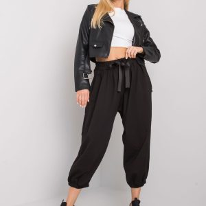 Black Ferro Wide Leg Sweatpants