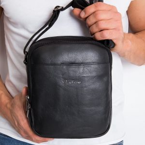 Black Men's Leather Bag