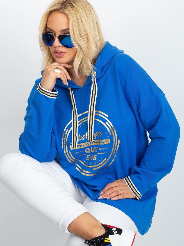 Camille Blue Plus Size Sweatshirt