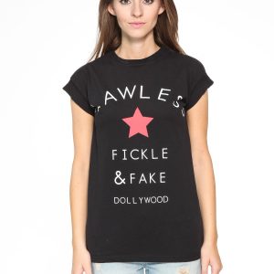 Black T-shirt with print DOLLYWOOD