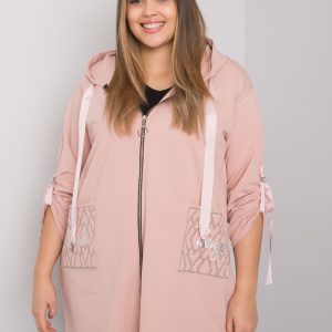 Dirty pink plus size zipper sweatshirt Zurich