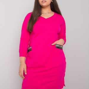 Fuchsia Plus Size Dress with Susan Pockets