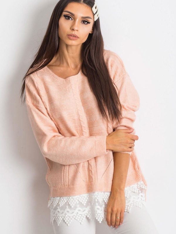 RUE PARIS Pink World sweater