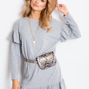 Grey Frills Dress