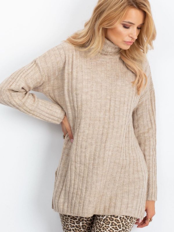 RUE PARIS Beige Aubrie sweater