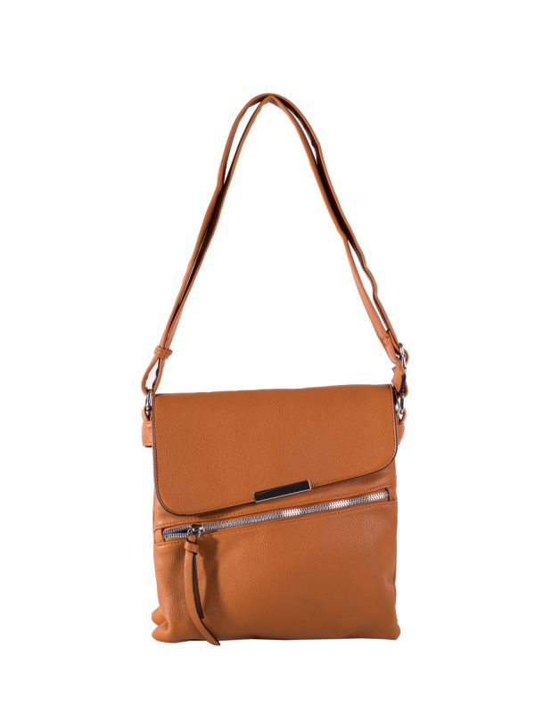 Brown Women's Faux Leather Shoulder Bag