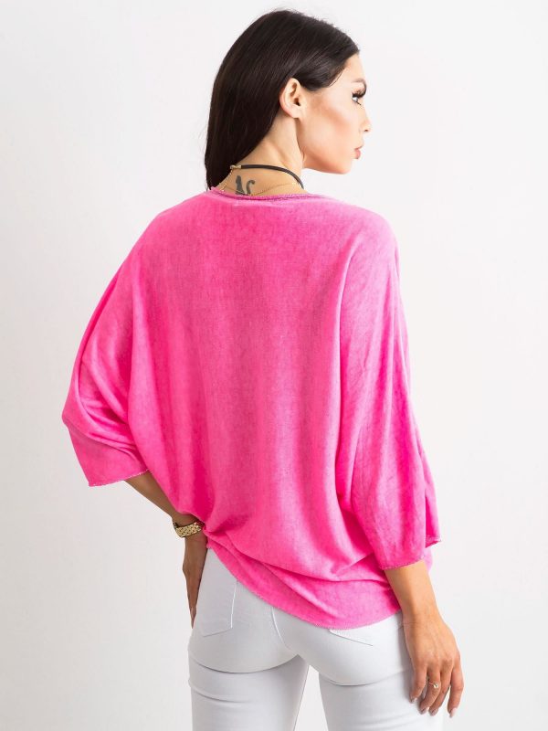 Fluo Pink Women's Oversize Blouse