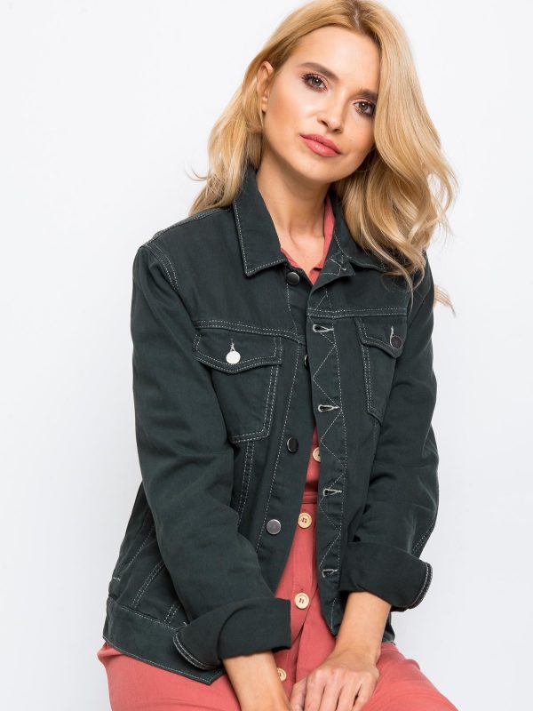 RUE PARIS Dark green jacket Daisy