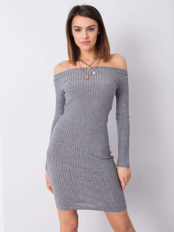 Grey fitted dress Aidah RUE PARIS