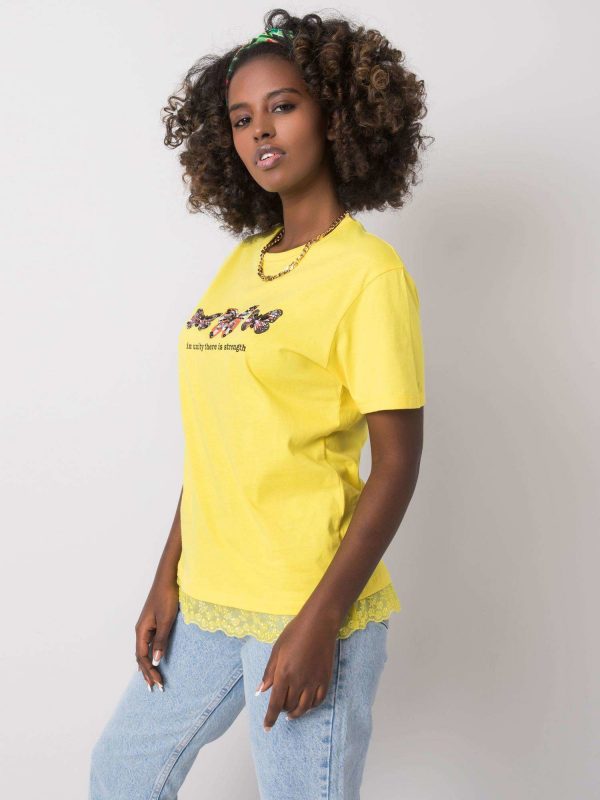 Yellow Tess Cotton T-Shirt