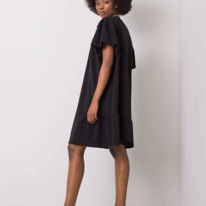 Black cotton dress Liliyana RUE PARIS