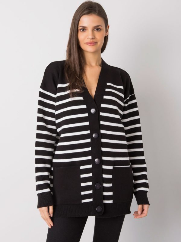 Black striped cardigan Majestic RUE PARIS