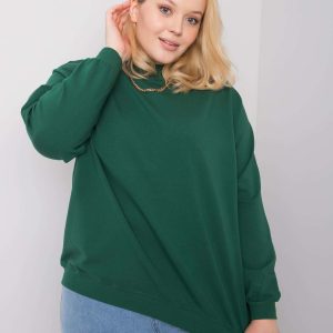 Dark Green Plus Size Hoodie Harmony