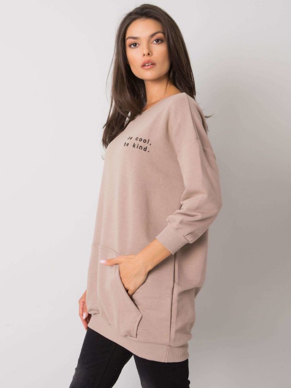 Dark beige kangaroo Shireen sweatshirt