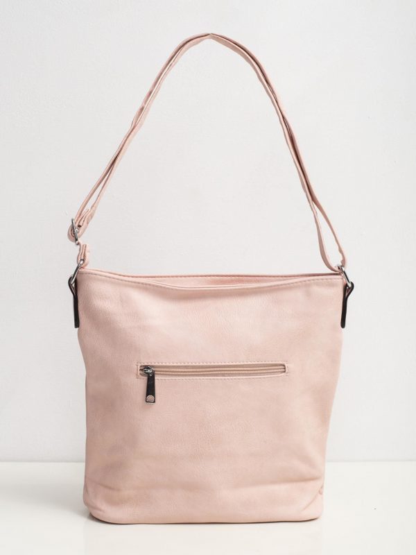 Light pink bag with braid motif