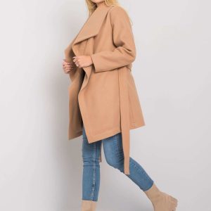 Camel coat with wool Malou RUE PARIS