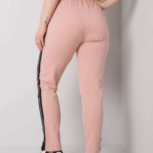 Dirty pink plus size sweatpants with stripes Felise