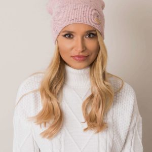 Women's dirty pink hat with pompom RUE PARIS