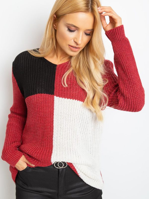 Burgundy black Latina sweater