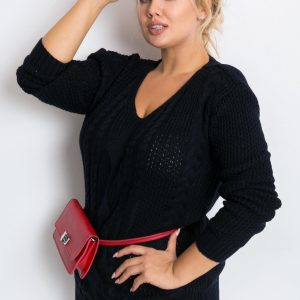 Navy Plus Size Sweater Latte