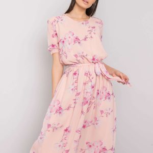 Audette Pale Pink Floral Dress