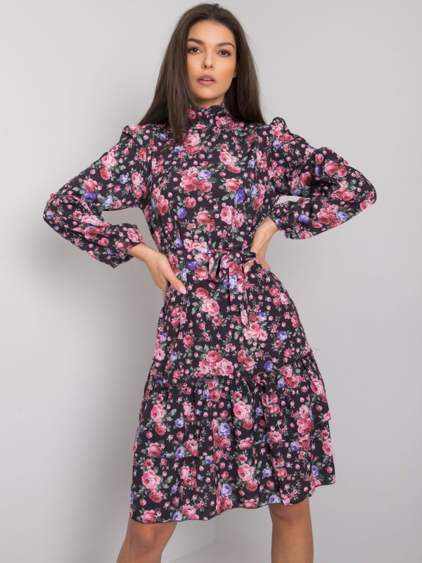 Graphite pink flower dress Tenesha RUE PARIS