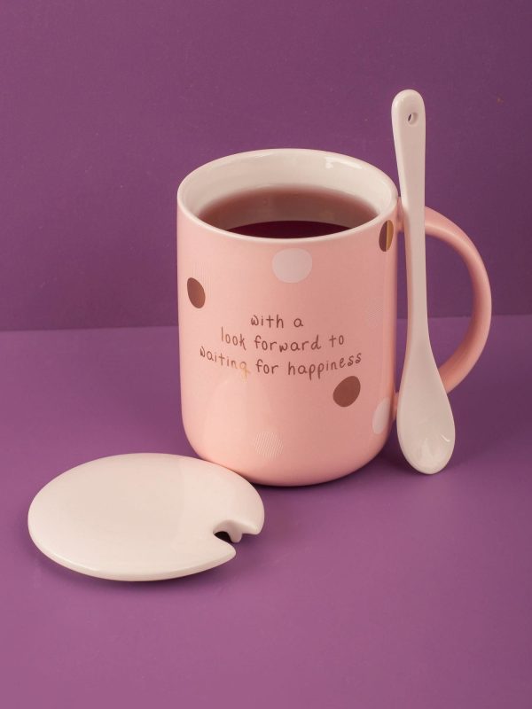 Light pink mug with print