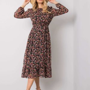 Black flower dress Kinslee RUE PARIS