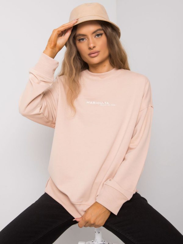 Beige print sweatshirt Carissa