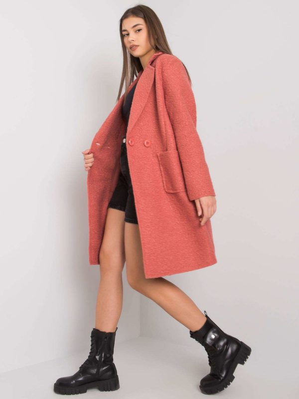 Dirty pink classic coat Damme OCH BELLA