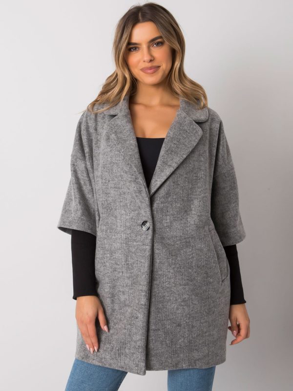 Gray loose coat Aliz RUE PARIS