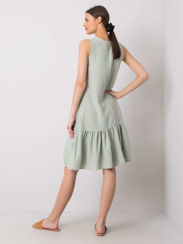 Jossie RUE PARIS Light Green Ruffle Dress