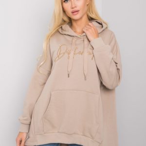 Fallon beige kangaroo sweatshirt