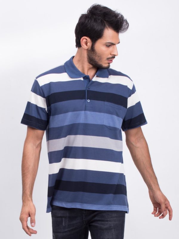 Dark Blue Men's Polo Shirt Easier