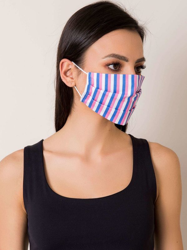 Protective mask with colorful stripes