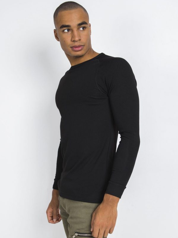 Black Men's Thermal Blouse