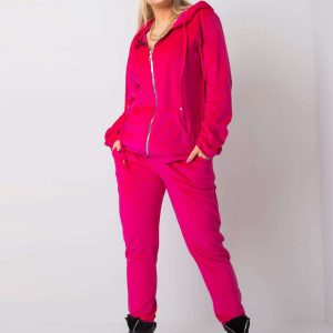 Pink velour plus size set Michell