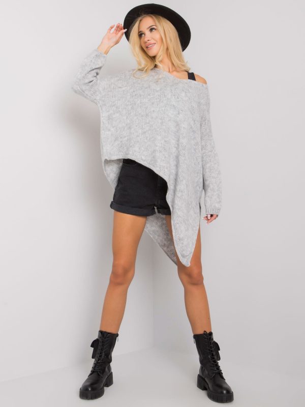 Gray asymmetrical sweater Idra OCH BELLA