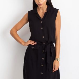 RUE PARIS Black Hive Dress