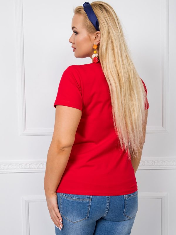 Red T-shirt plus size Josie