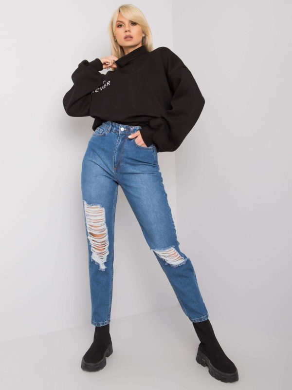 Blue ripped mom jeans Kessy RUE PARIS