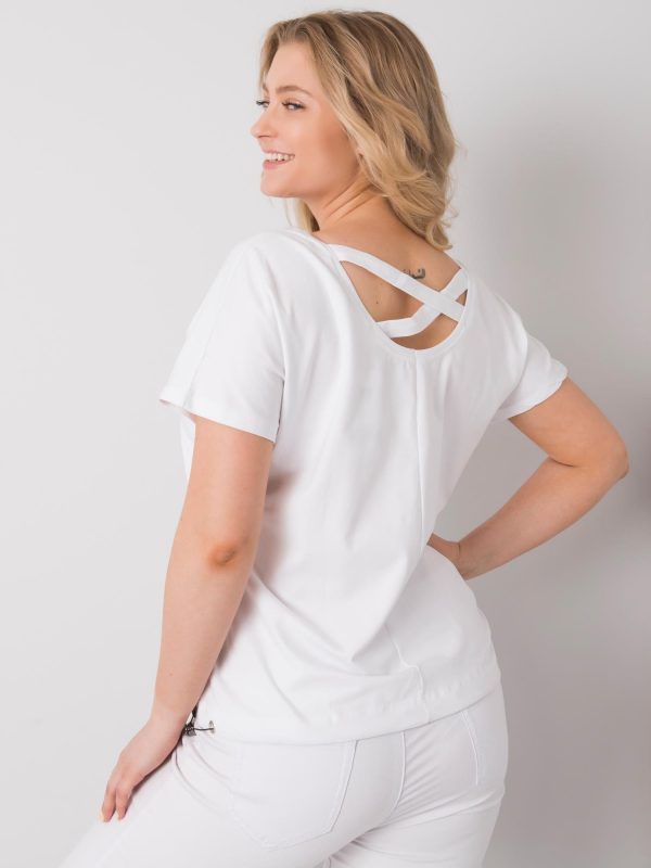 Melfi Plus Size White Blouse