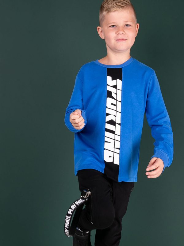 Blue Cotton Sweatshirt for Boy