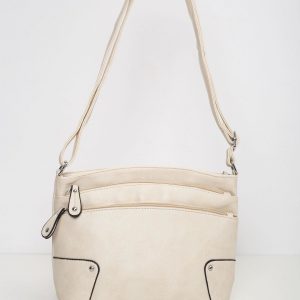 Cream eco leather handbag