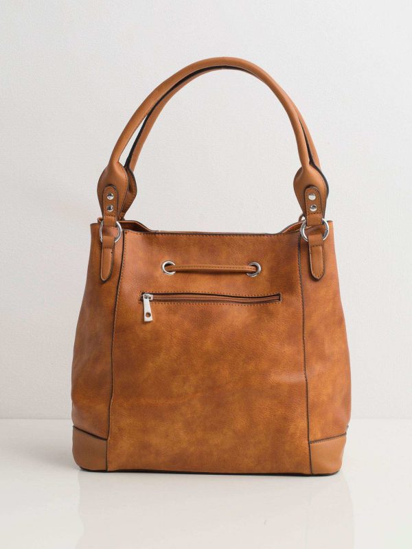 Brown Urban Drawstring Bag