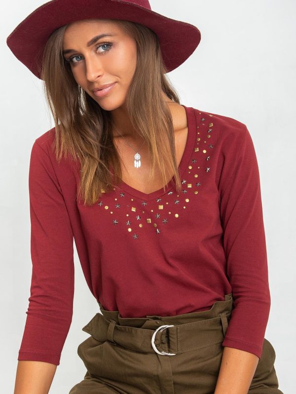 Scarlett burgundy blouse