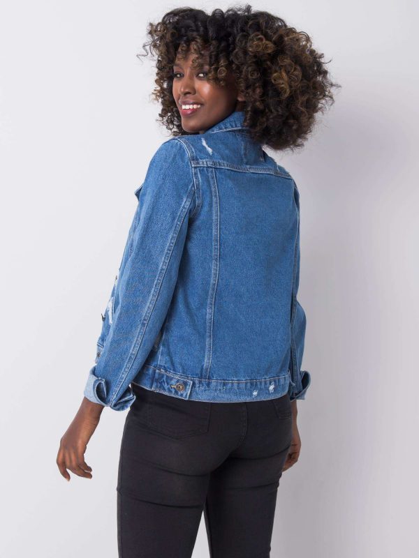 Raquel RUE PARIS dark blue denim jacket