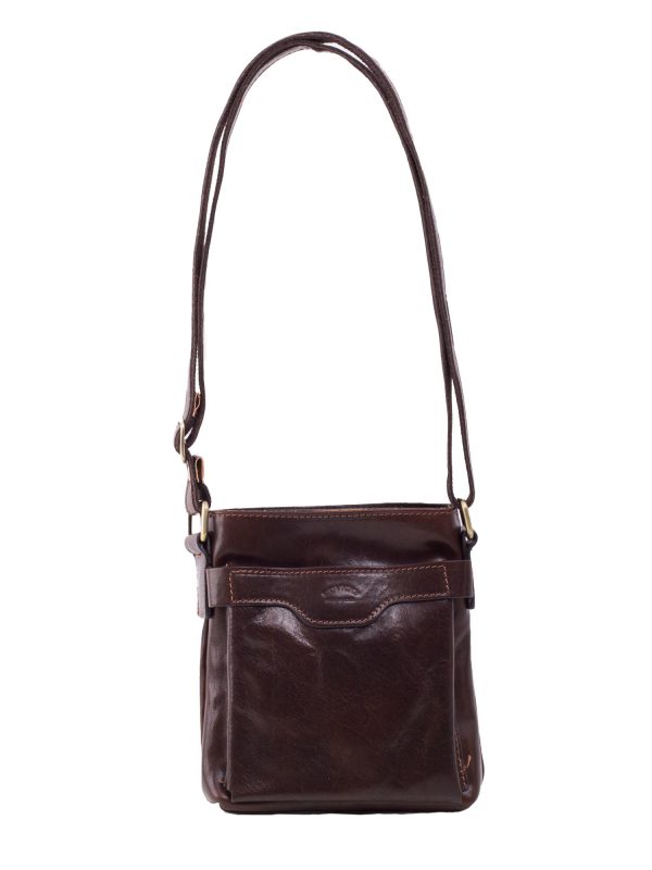 Dark Brown Leather Men's Messenger Bag